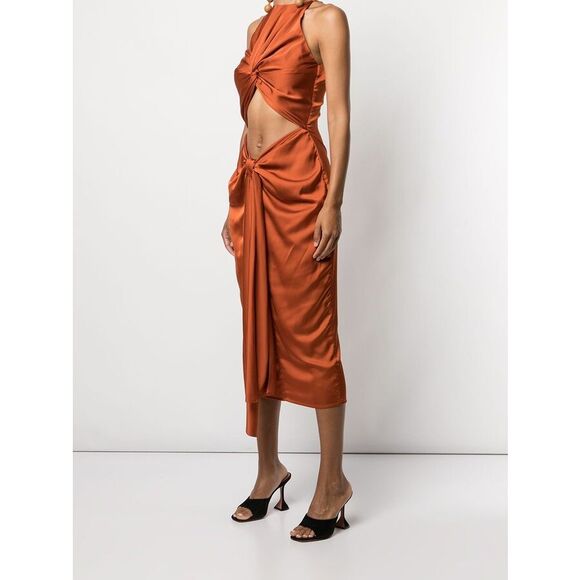 NWT ANDREA IYAMAH Reni cut-out midi dress Size M $225 - Picture 3 of 11